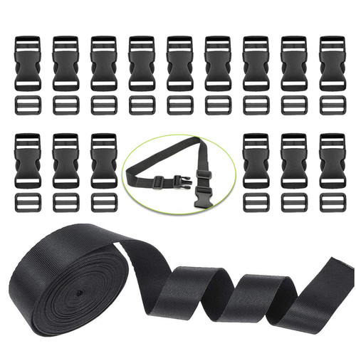 Nylon gurtband schwarz 25mm - nylon,